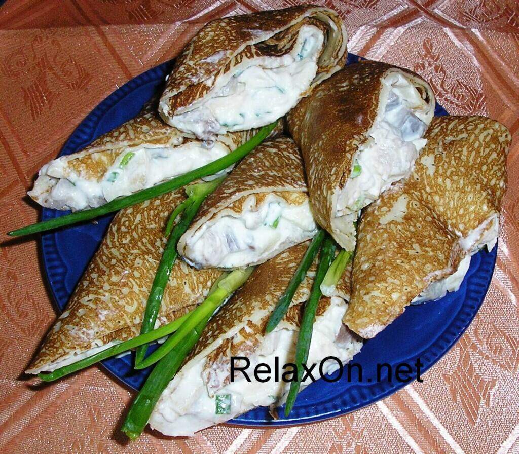 Блинчики с селедкой